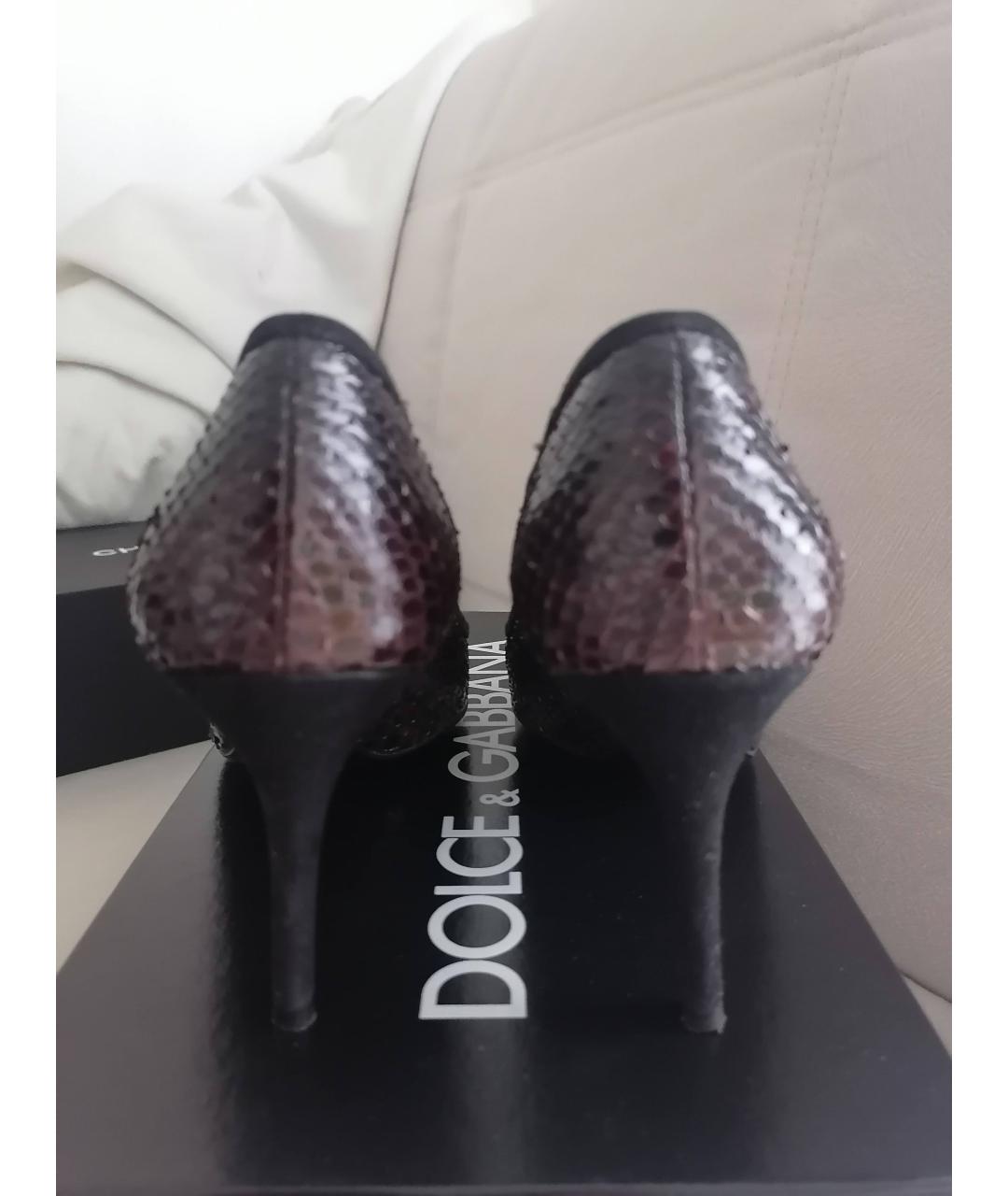 DOLCE&GABBANA Коричневые туфли из экзотической кожи, фото 4