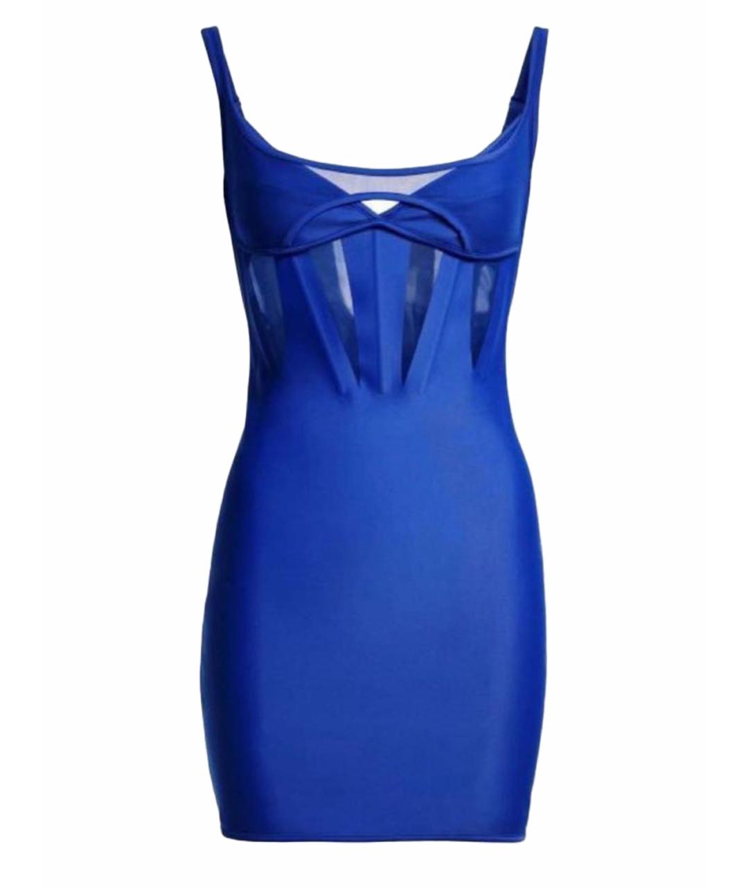 MUGLER Синее вечернее платье, фото 1
