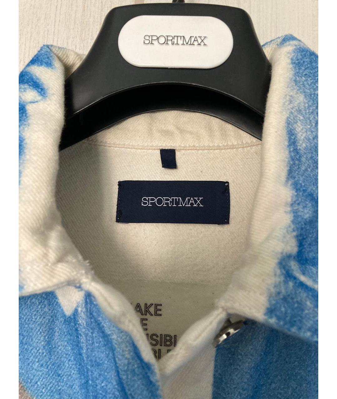 SPORTMAX Голубая хлопковая куртка, фото 3