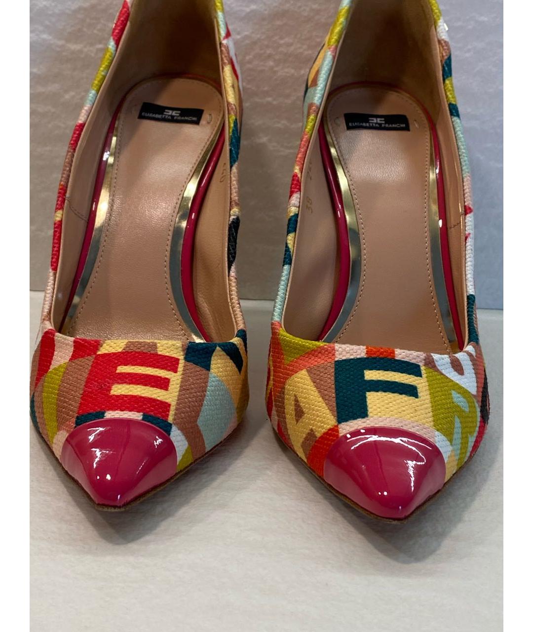 ELISABETTA FRANCHI Мульти текстильные туфли, фото 6