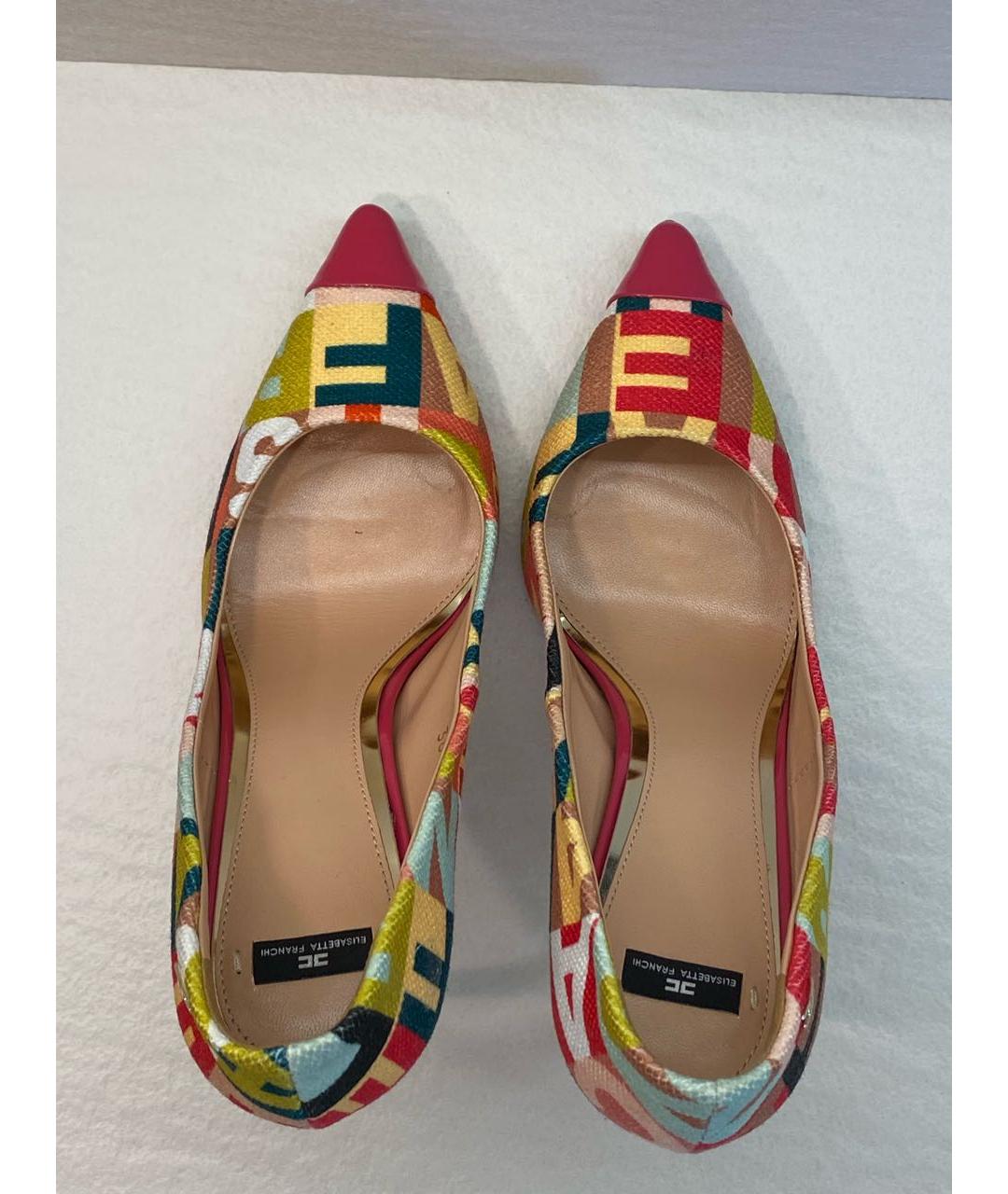 ELISABETTA FRANCHI Мульти текстильные туфли, фото 3