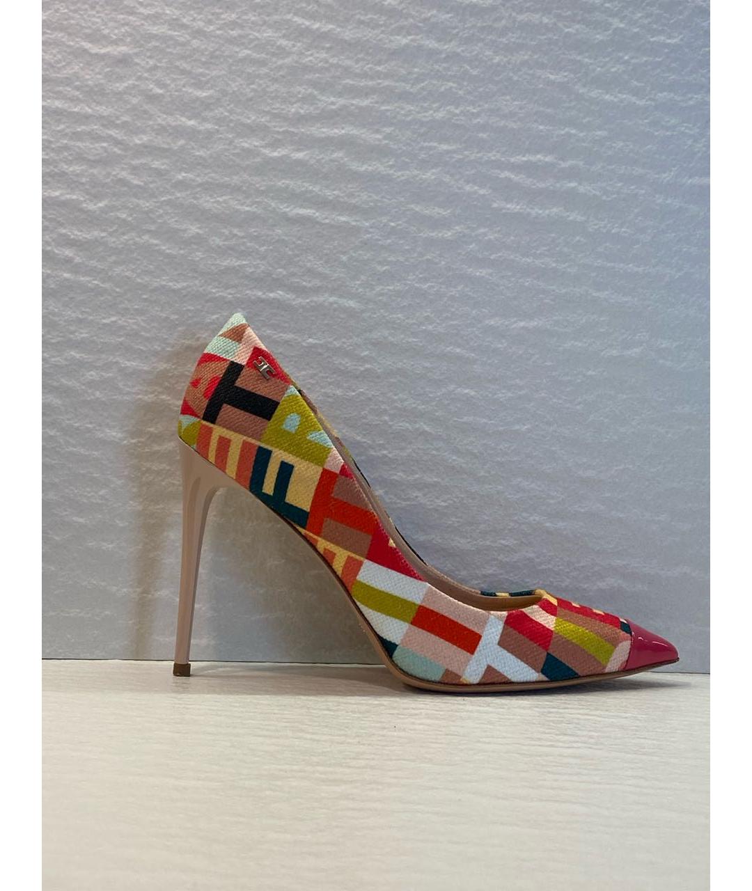 ELISABETTA FRANCHI Мульти текстильные туфли, фото 9