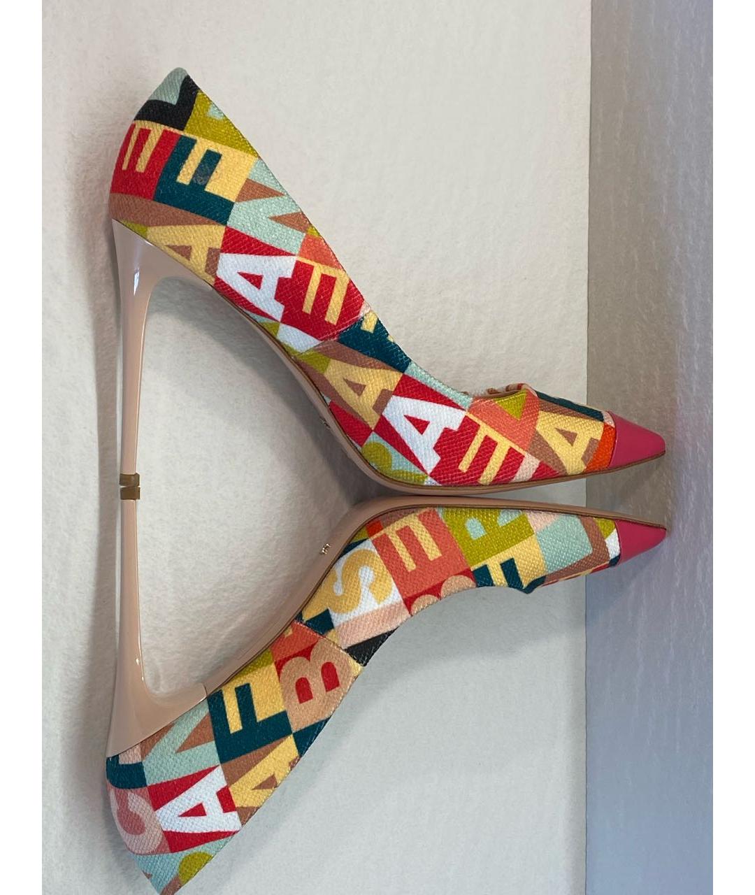ELISABETTA FRANCHI Мульти текстильные туфли, фото 7