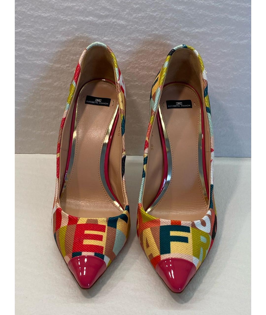 ELISABETTA FRANCHI Мульти текстильные туфли, фото 2
