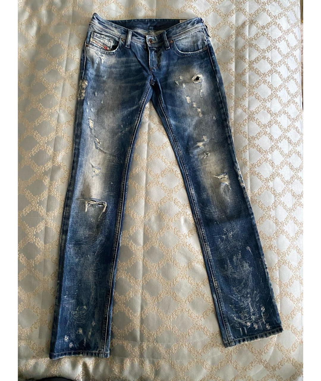 DIESEL Синие хлопковые прямые джинсы, фото 9