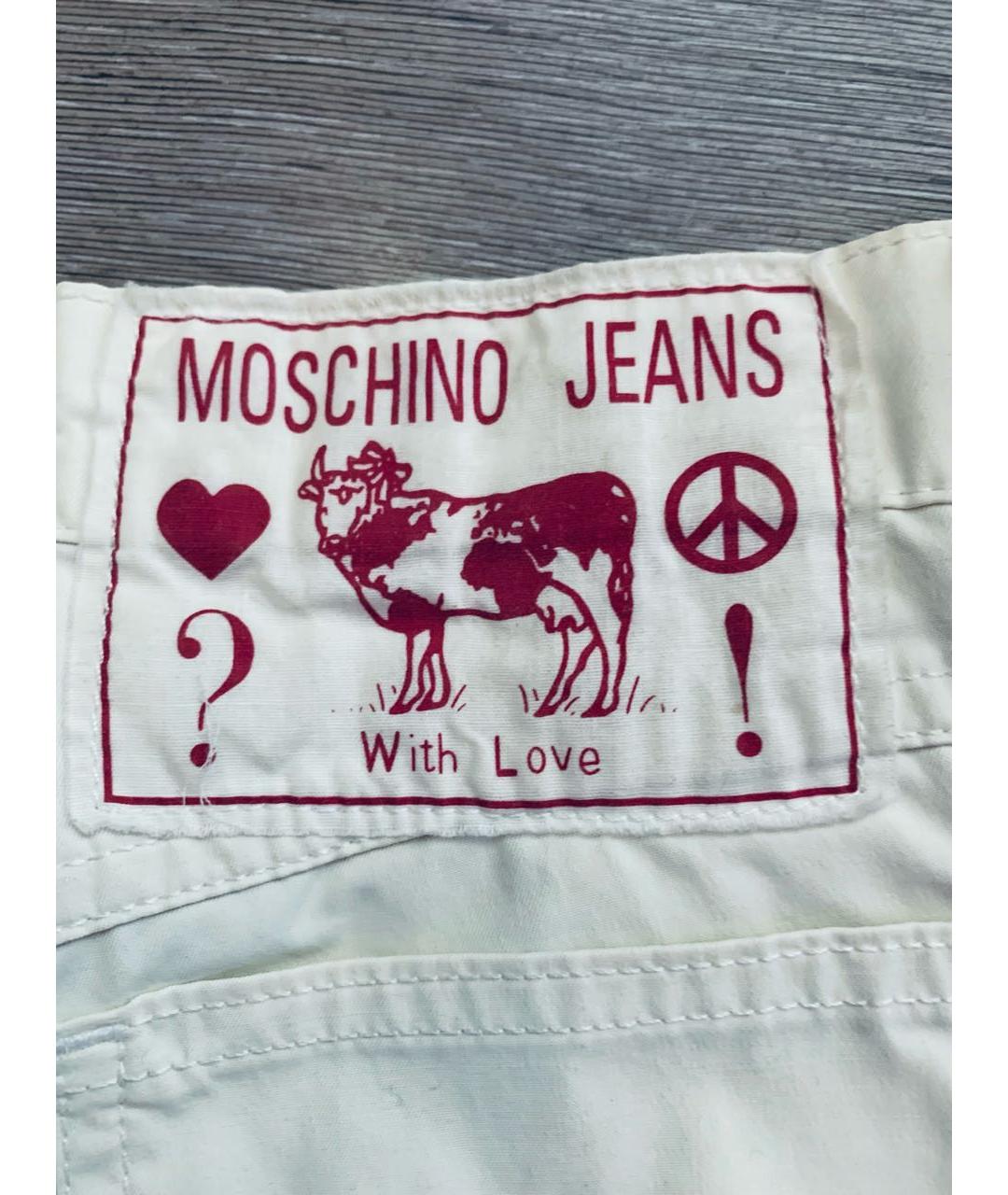 MOSCHINO Белые джинсы клеш, фото 4