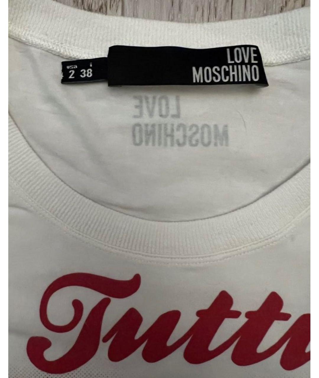 LOVE MOSCHINO Мульти хлопковая футболка, фото 3