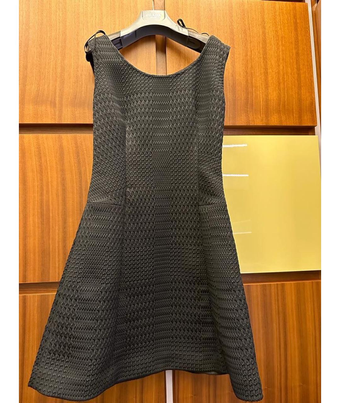 PRADA Черное полиэстеровое коктейльное платье, фото 8