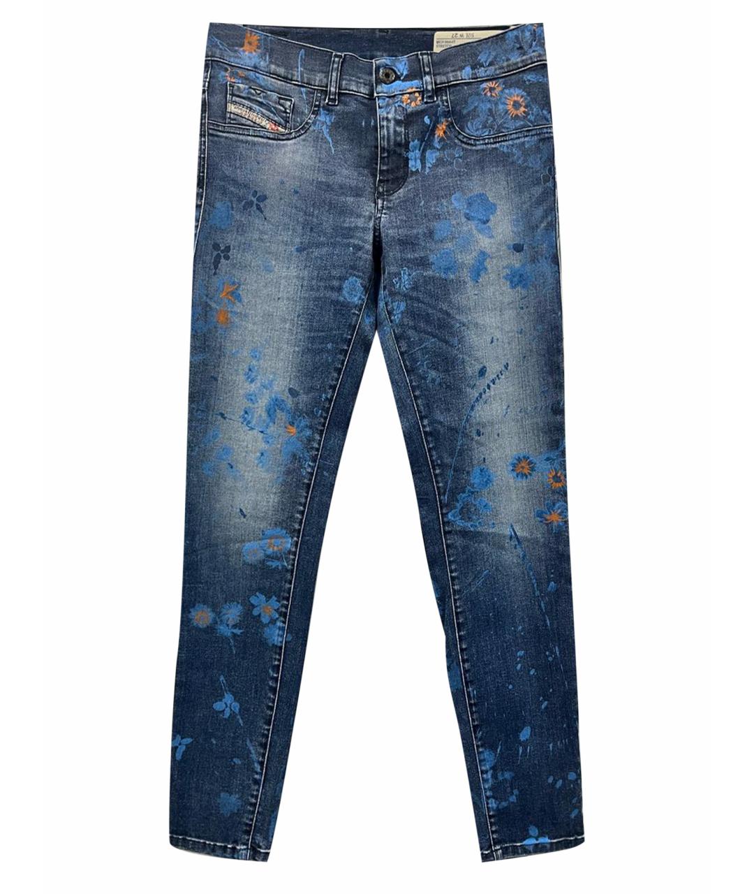 DIESEL Синие хлопковые джинсы слим, фото 1