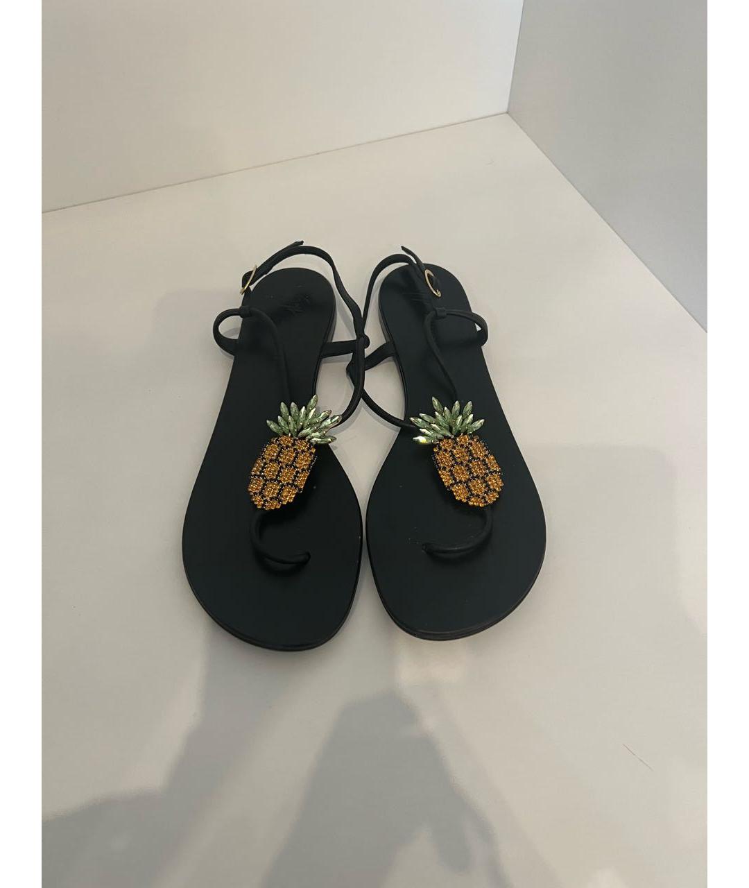 GIUSEPPE ZANOTTI DESIGN Черные кожаные сандалии, фото 2