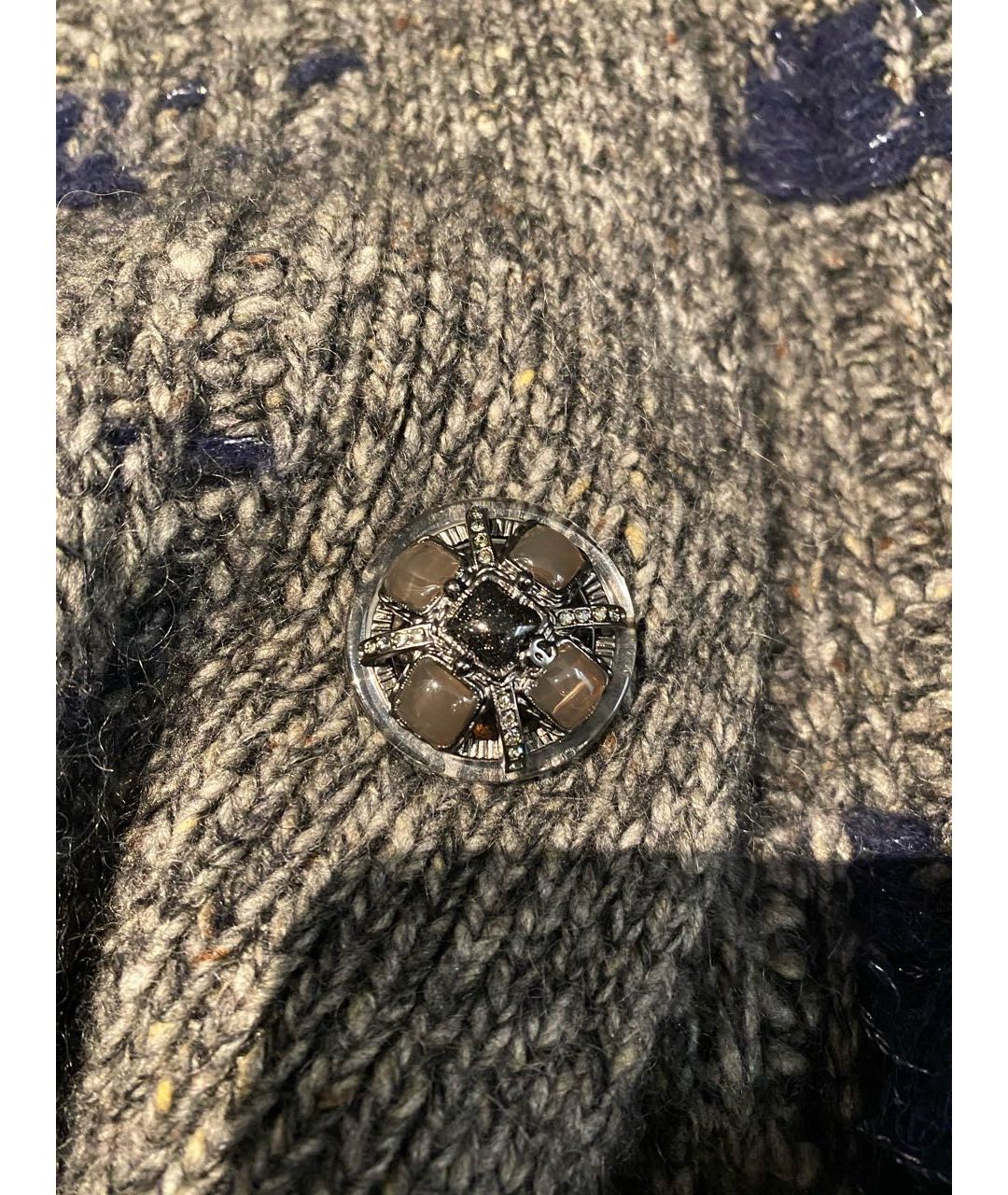 CHANEL PRE-OWNED Серое шерстяное пальто, фото 3