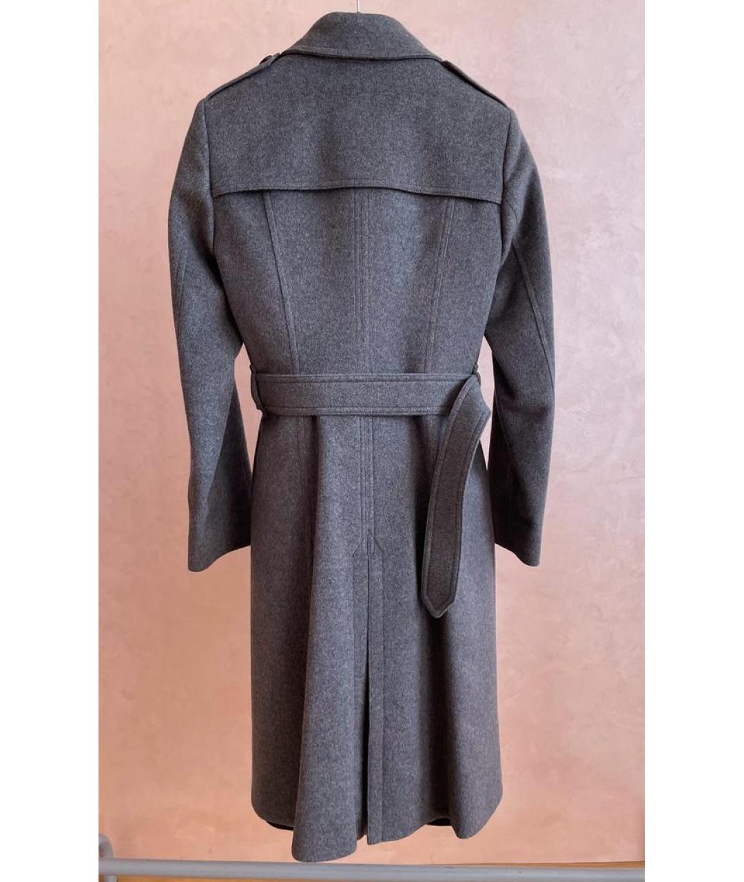 BURBERRY Серое шерстяное пальто, фото 3