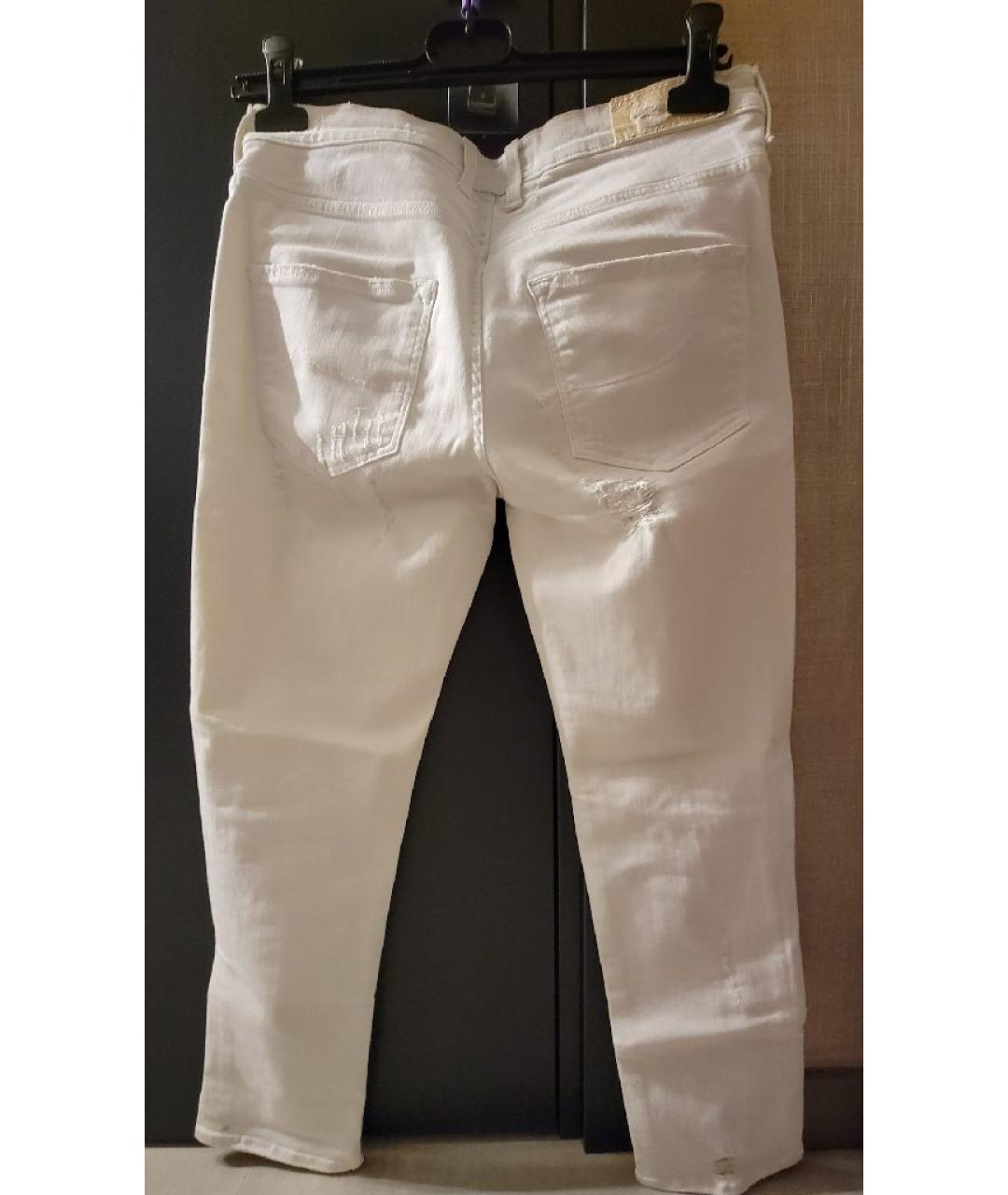 JACOB COHEN Белые хлопковые джинсы слим, фото 2