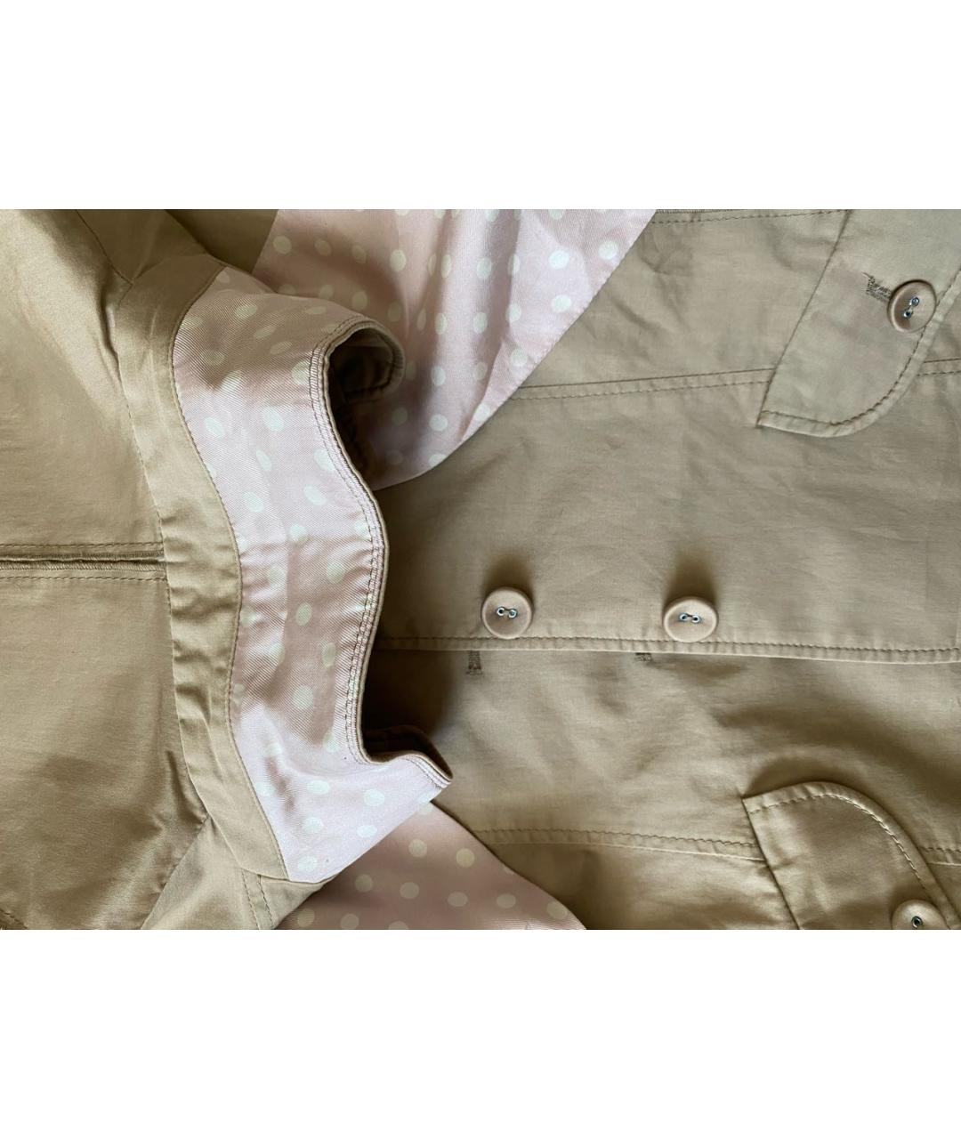 MARC CAIN Бежевый хлопко-эластановый жакет/пиджак, фото 4