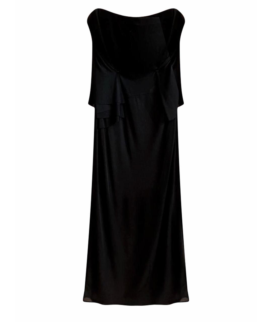 COSTUME NATIONAL Черное вискозное коктейльное платье, фото 1