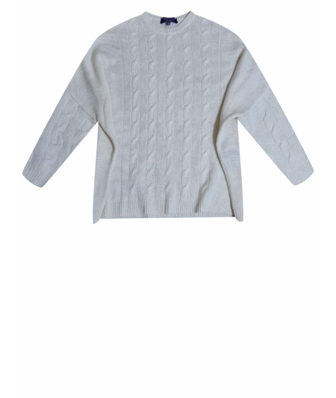 RALPH LAUREN PURPLE LABEL Белый кашемировый джемпер / свитер, фото 1