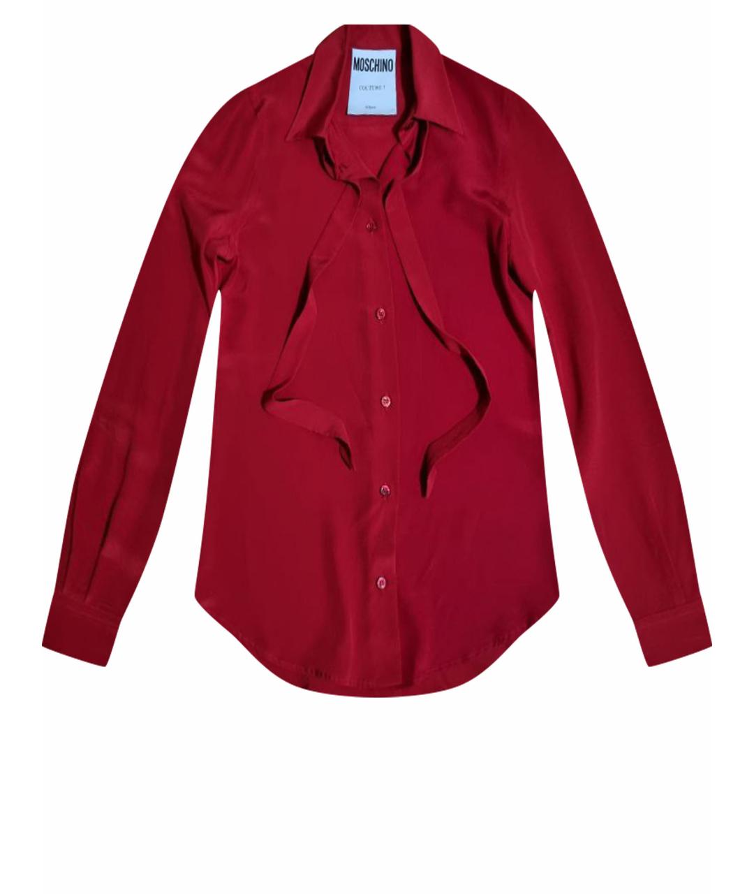 MOSCHINO Красная шелковая блузы, фото 1