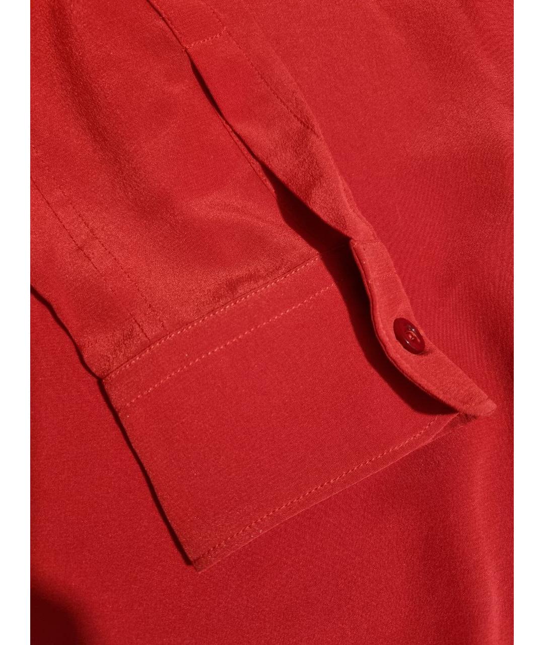 MOSCHINO Красная шелковая блузы, фото 3