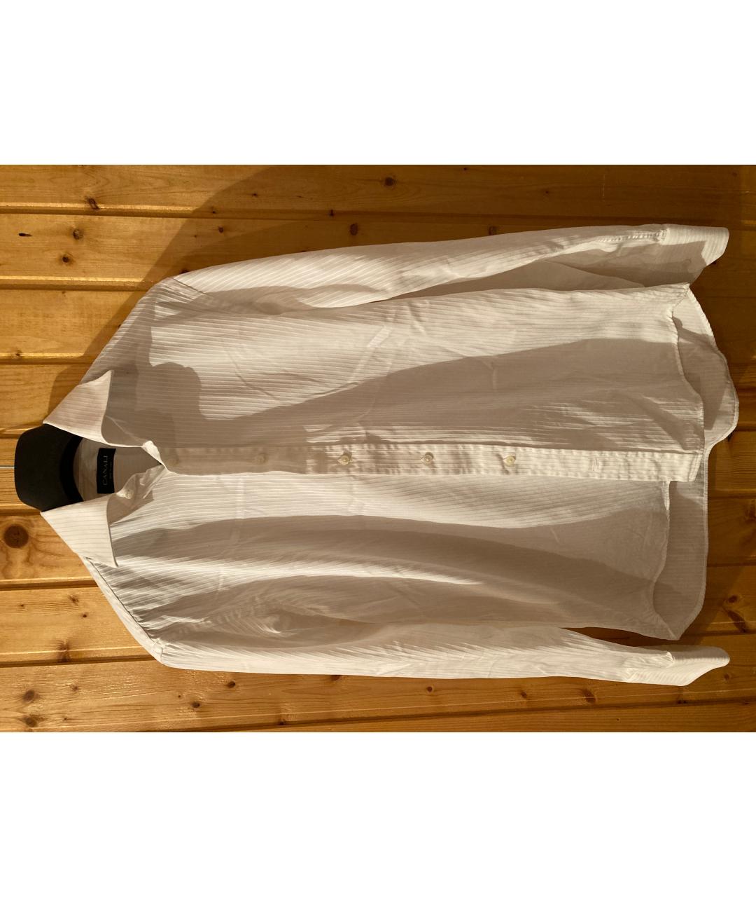 CANALI Белая хлопковая классическая рубашка, фото 3