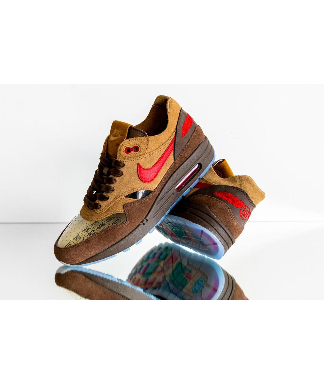 NIKE Коричневые замшевые низкие кроссовки / кеды, фото 6