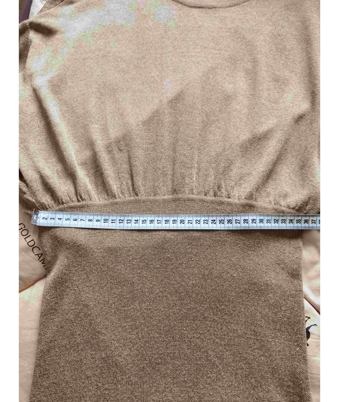 MM6 MAISON MARGIELA Бежевое льняное повседневное платье, фото 4
