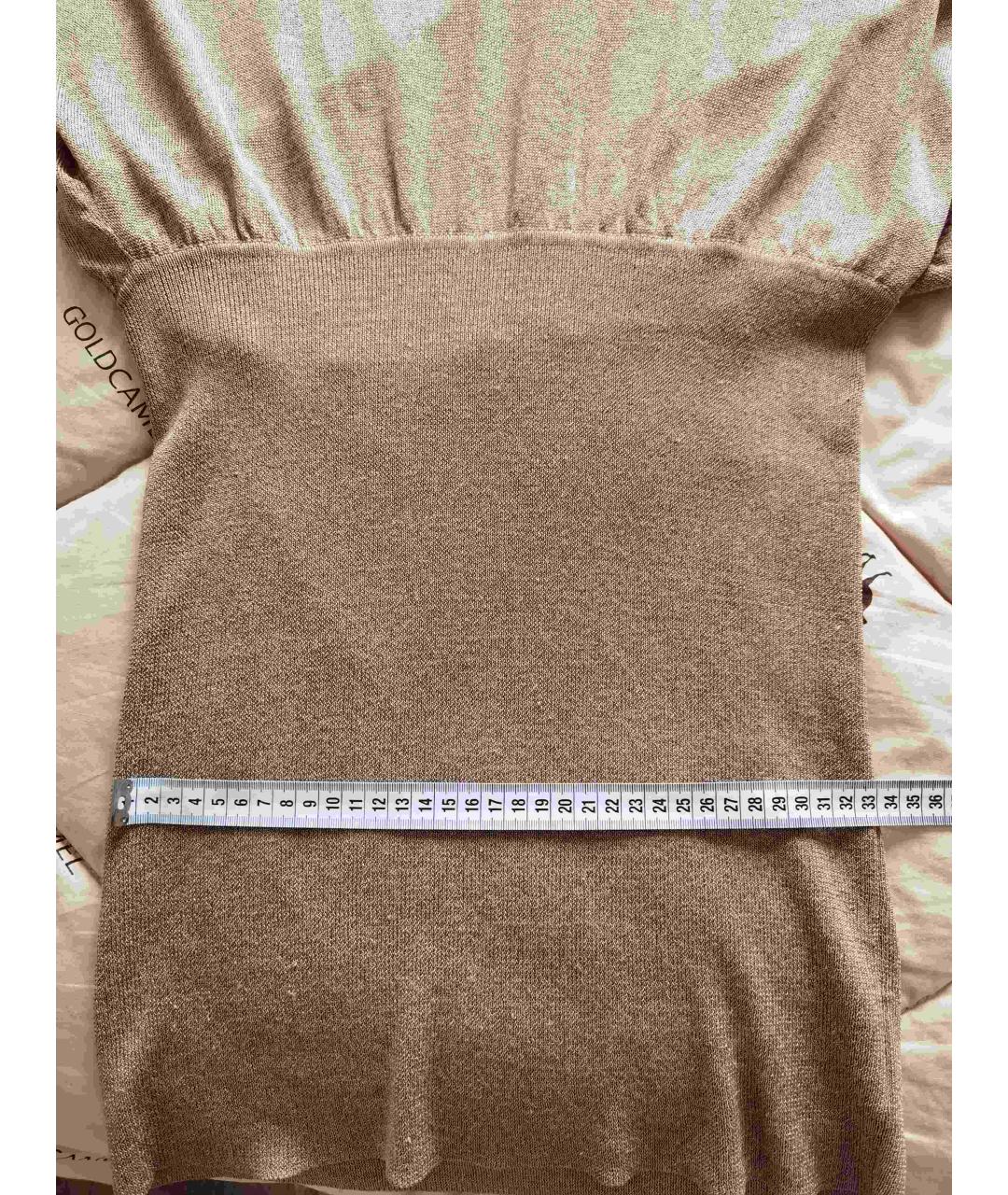 MM6 MAISON MARGIELA Бежевое льняное повседневное платье, фото 6