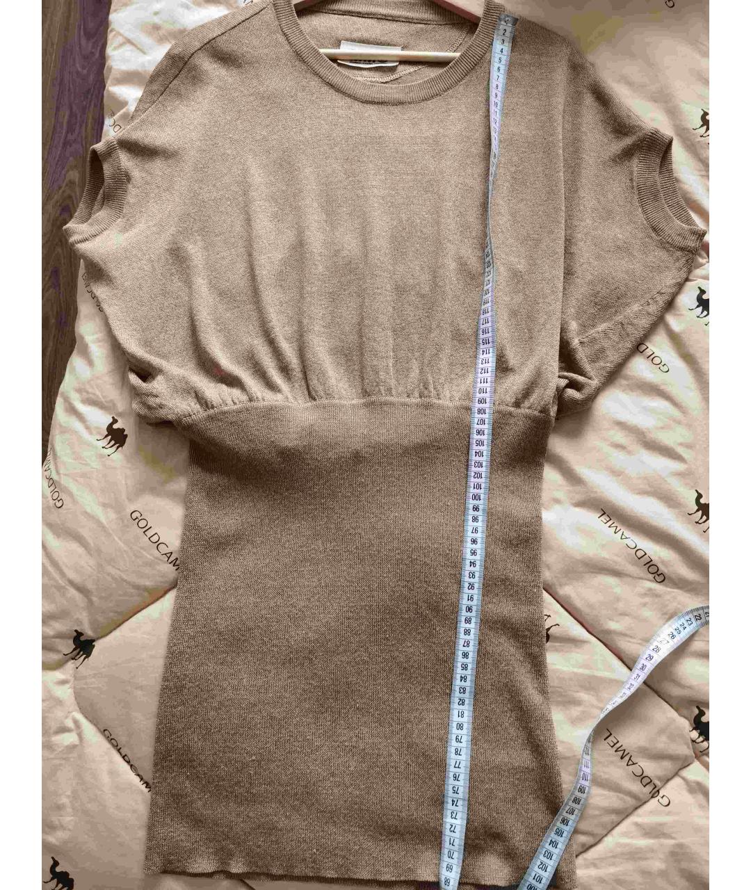 MM6 MAISON MARGIELA Бежевое льняное повседневное платье, фото 7