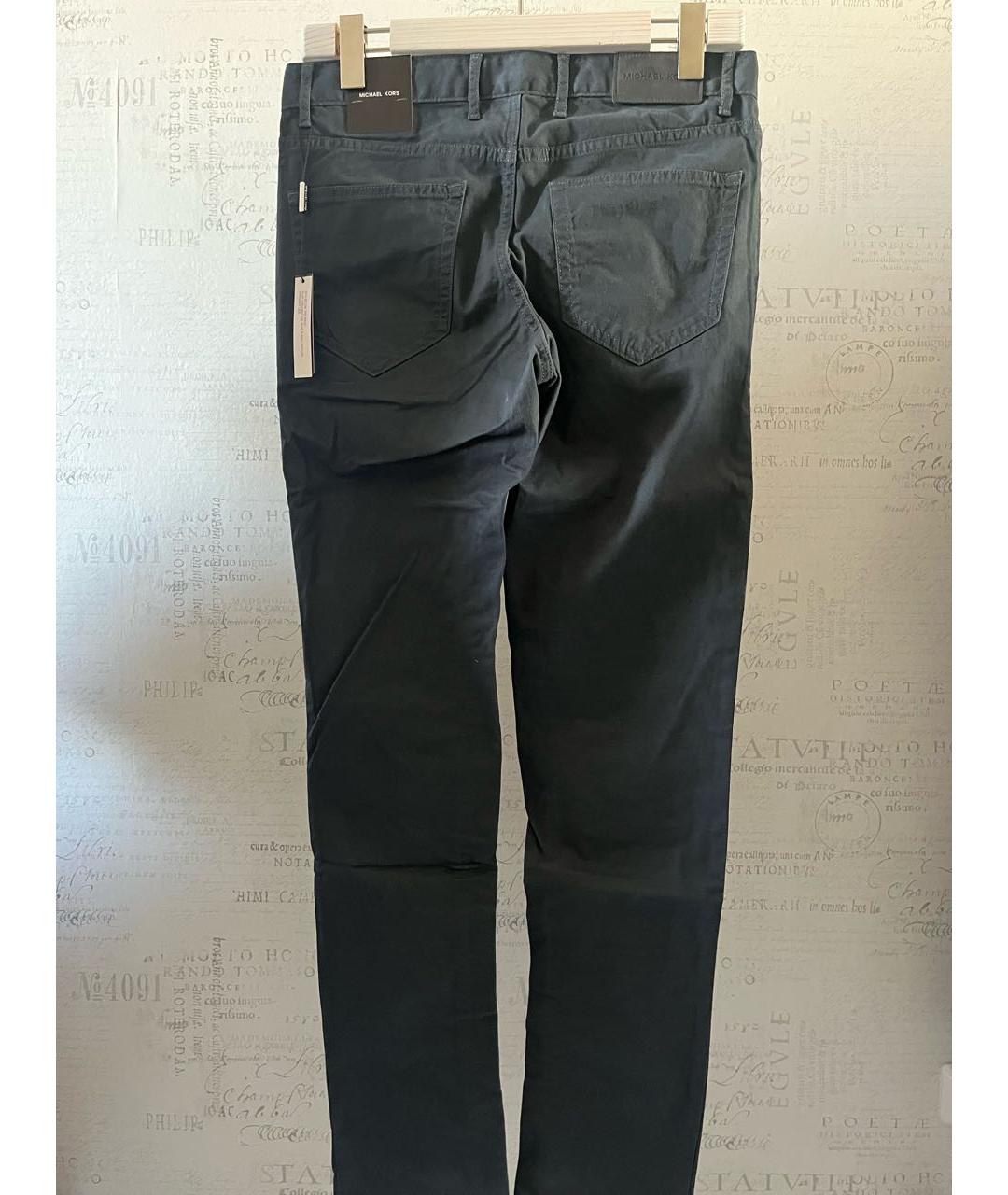 MICHAEL KORS Серые хлопко-эластановые брюки чинос, фото 2