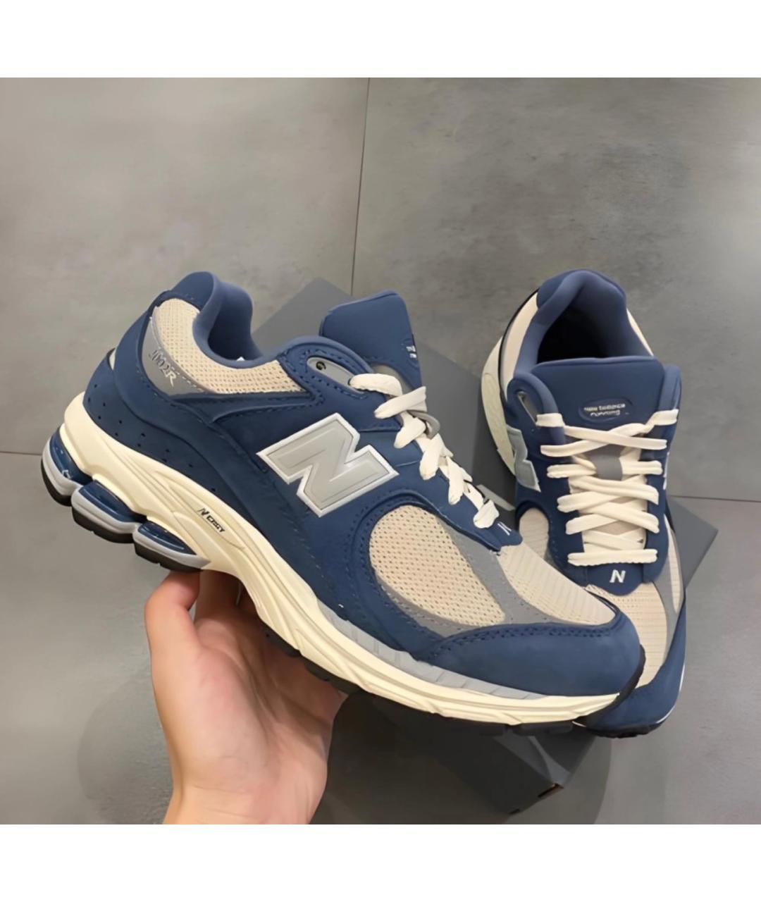 NEW BALANCE Синие нубуковые кроссовки, фото 5
