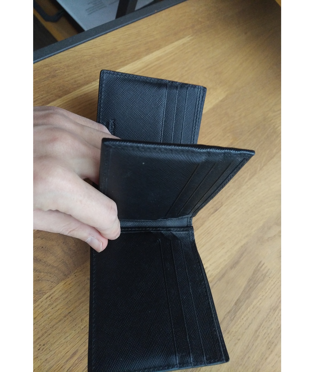 MONTBLANC Черный кожаный кошелек, фото 3