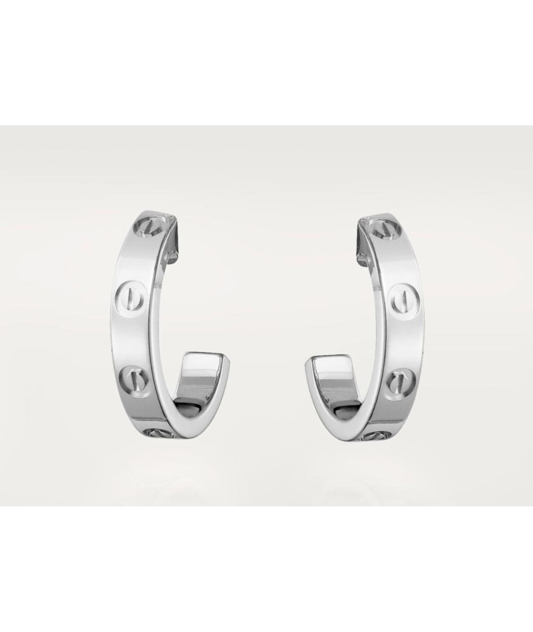 CARTIER Белые серьги из белого золота, фото 7