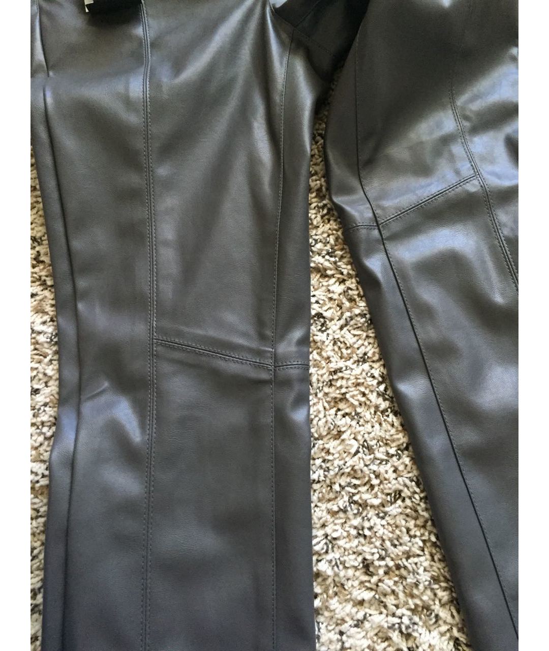 ARMANI EXCHANGE Серые полиуретановые прямые брюки, фото 6