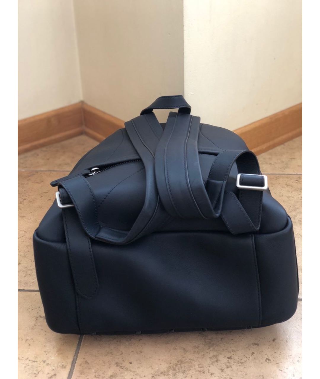 BRUNELLO CUCINELLI Темно-синий кожаный рюкзак, фото 4