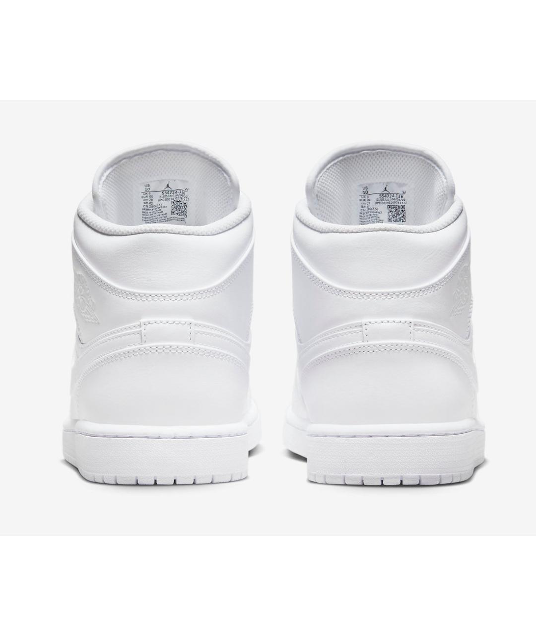 JORDAN Белые кожаные кроссовки, фото 4