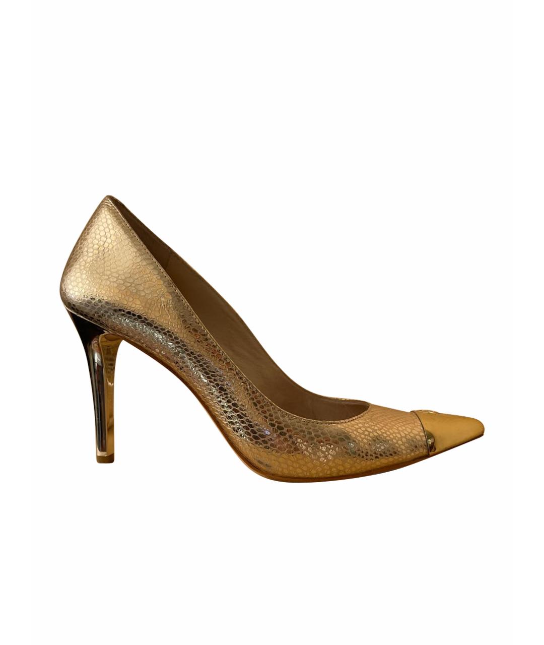 MICHAEL MICHAEL KORS Золотые кожаные туфли, фото 1