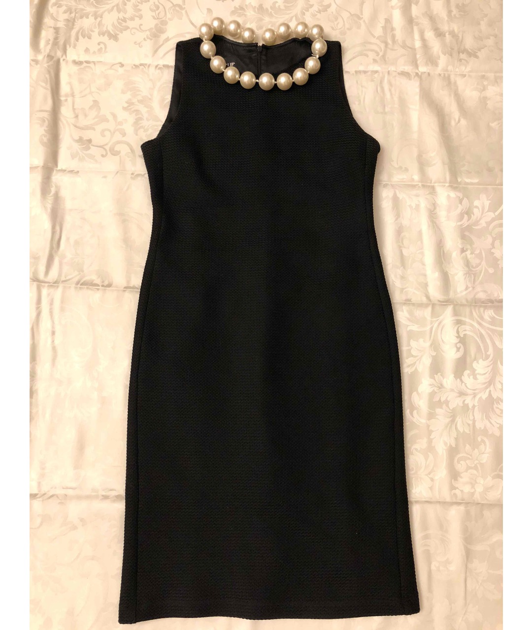 BOUTIQUE MOSCHINO Черное полиэстеровое коктейльное платье, фото 4