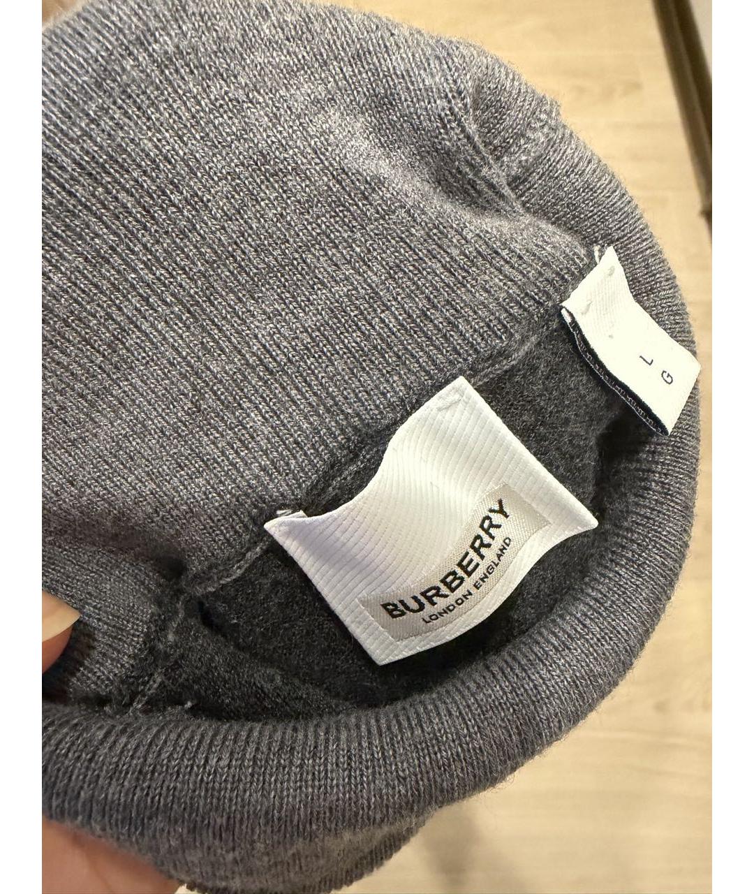 BURBERRY Антрацитовая шерстяная водолазка, фото 3