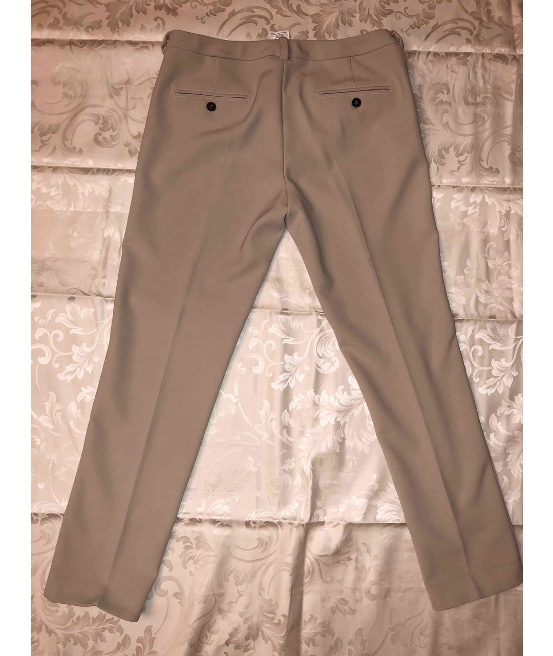 MAX MARA Бежевые полиэстеровые прямые брюки, фото 2