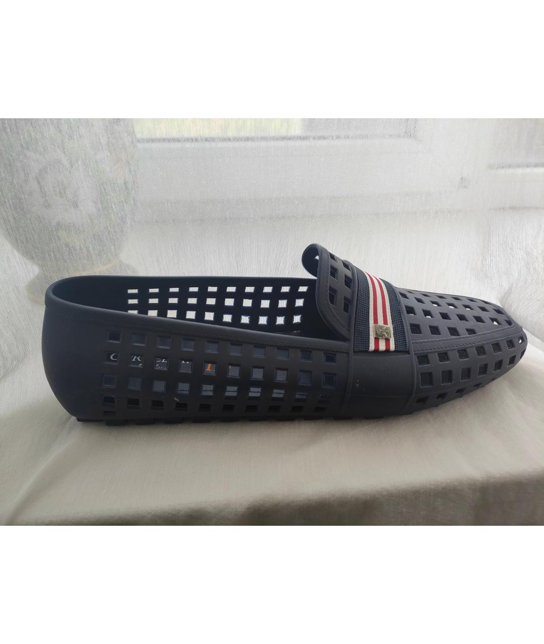 CORNELIANI Темно-синие резиновые мокасины, фото 9