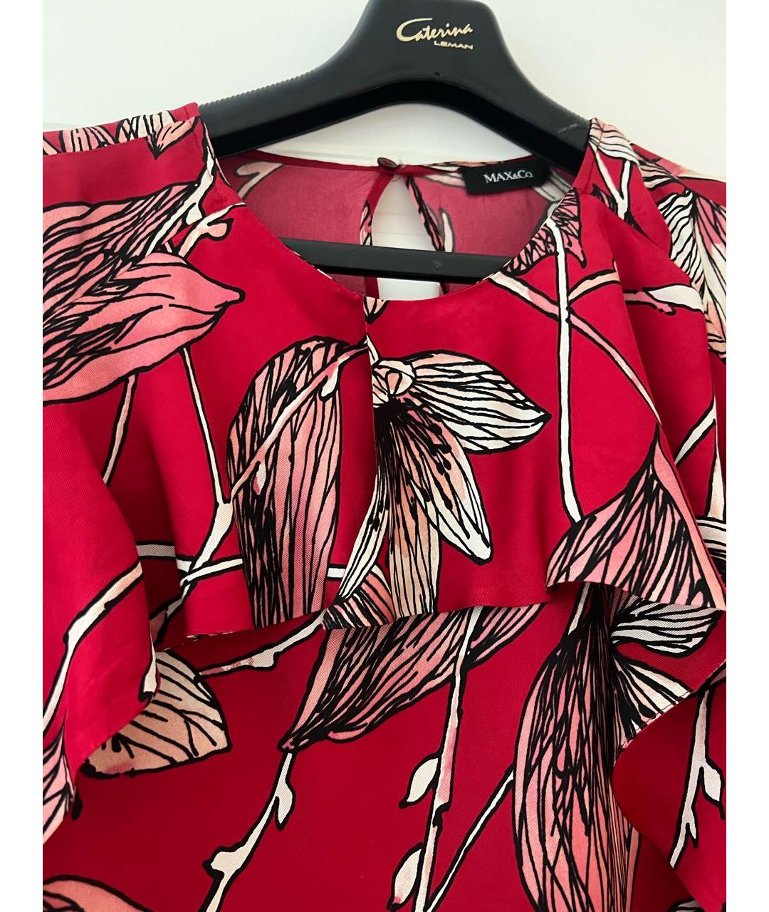 MAX&CO Бордовая вискозная блузы, фото 3