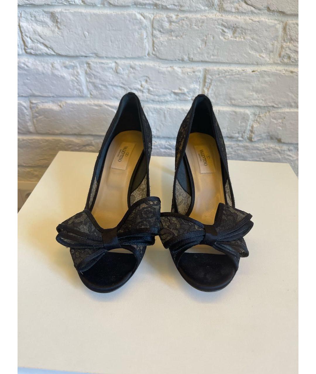VALENTINO Черные лодочки на низком каблуке, фото 2