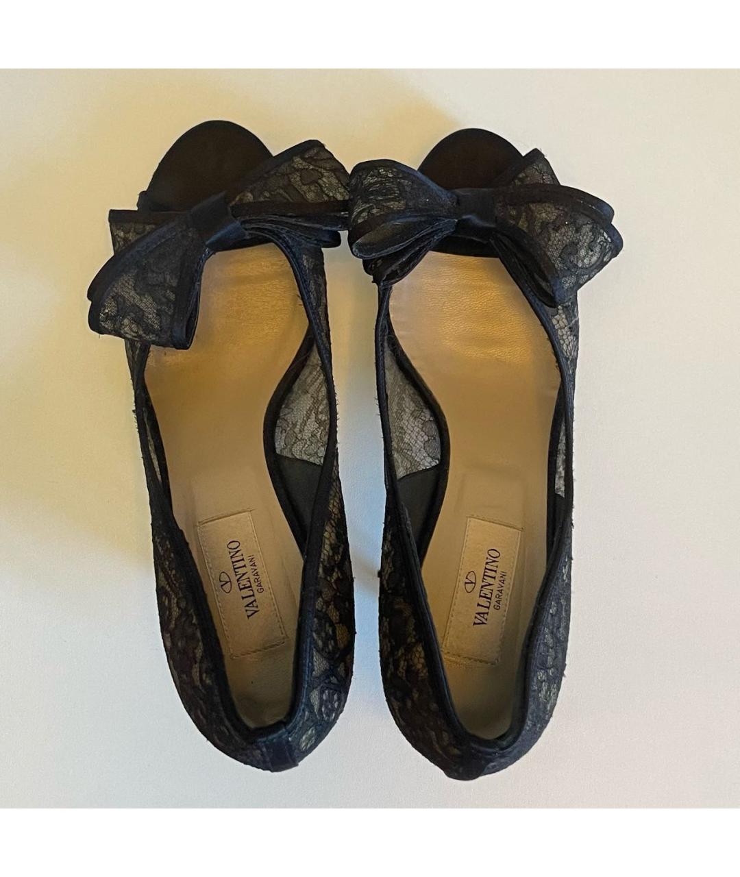 VALENTINO Черные лодочки на низком каблуке, фото 3
