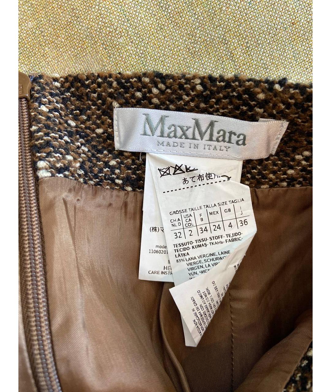 MAX MARA Коричневый шерстяной костюм с юбками, фото 4