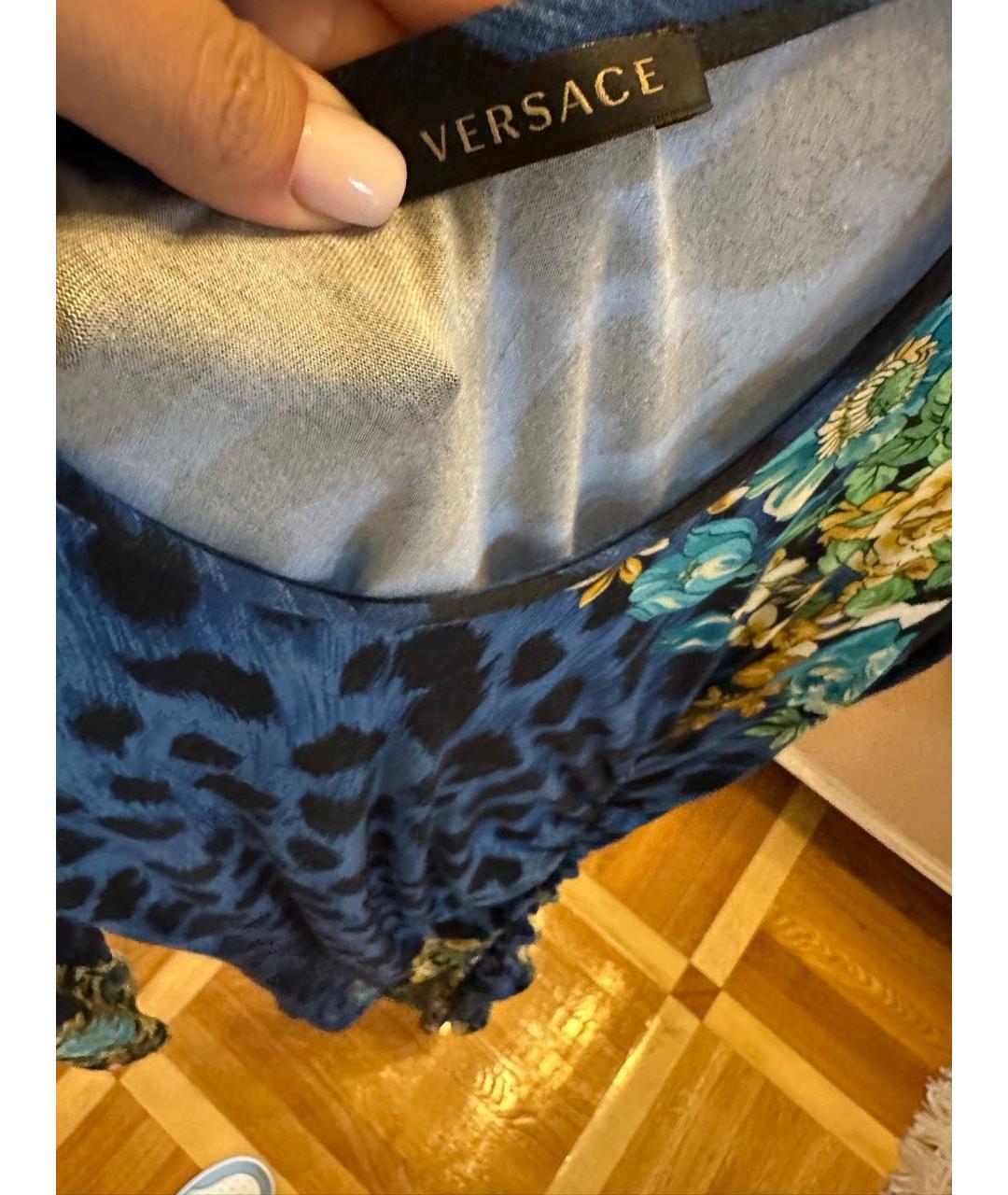 VERSACE Синее платье, фото 2