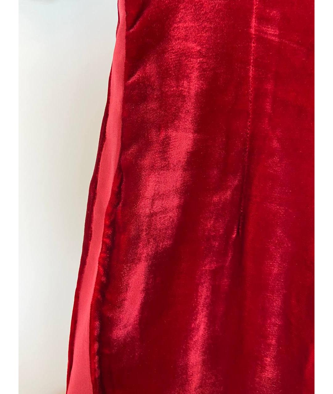 VALENTINO Бордовое бархатное коктейльное платье, фото 4
