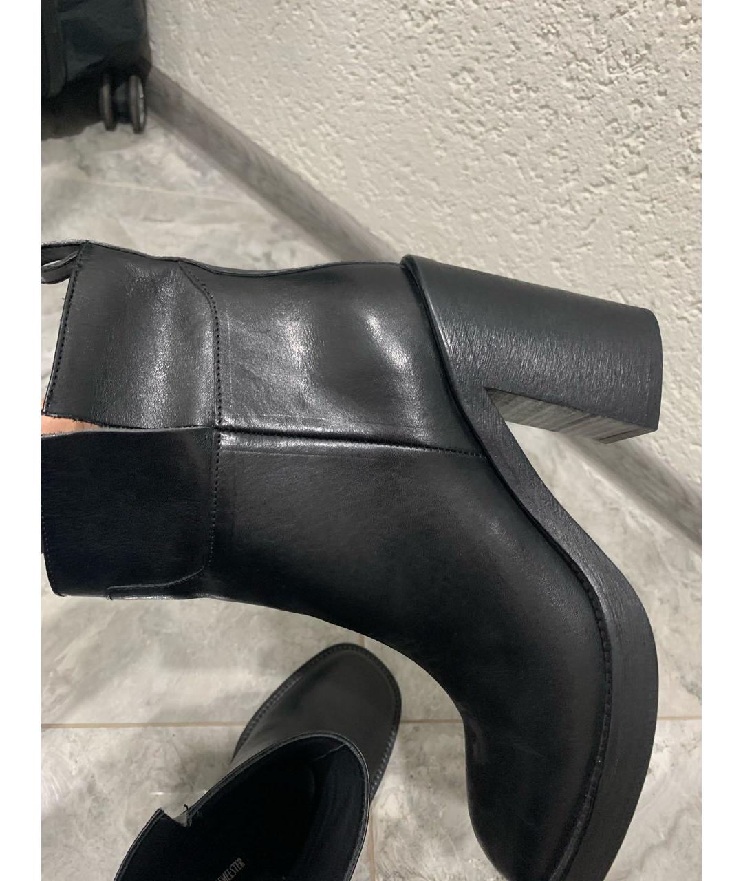 ANN DEMEULEMEESTER Черные кожаные ботинки, фото 7