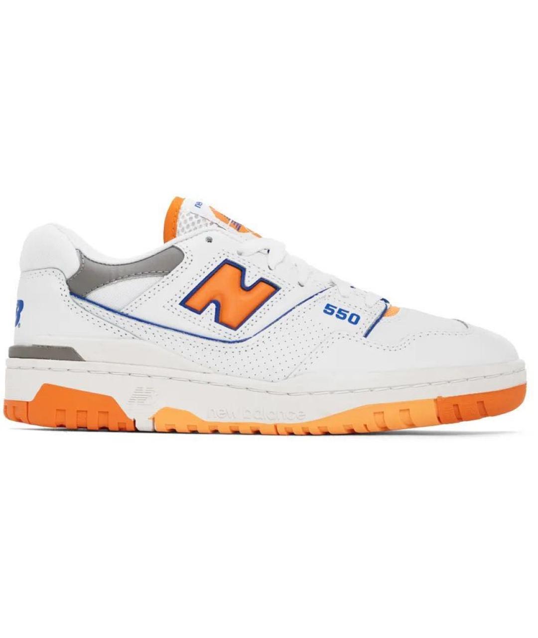 NEW BALANCE Белые кожаные низкие кроссовки / кеды, фото 6