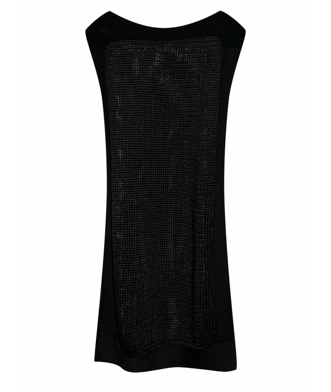 HERMES Черное шелковое платье, фото 1