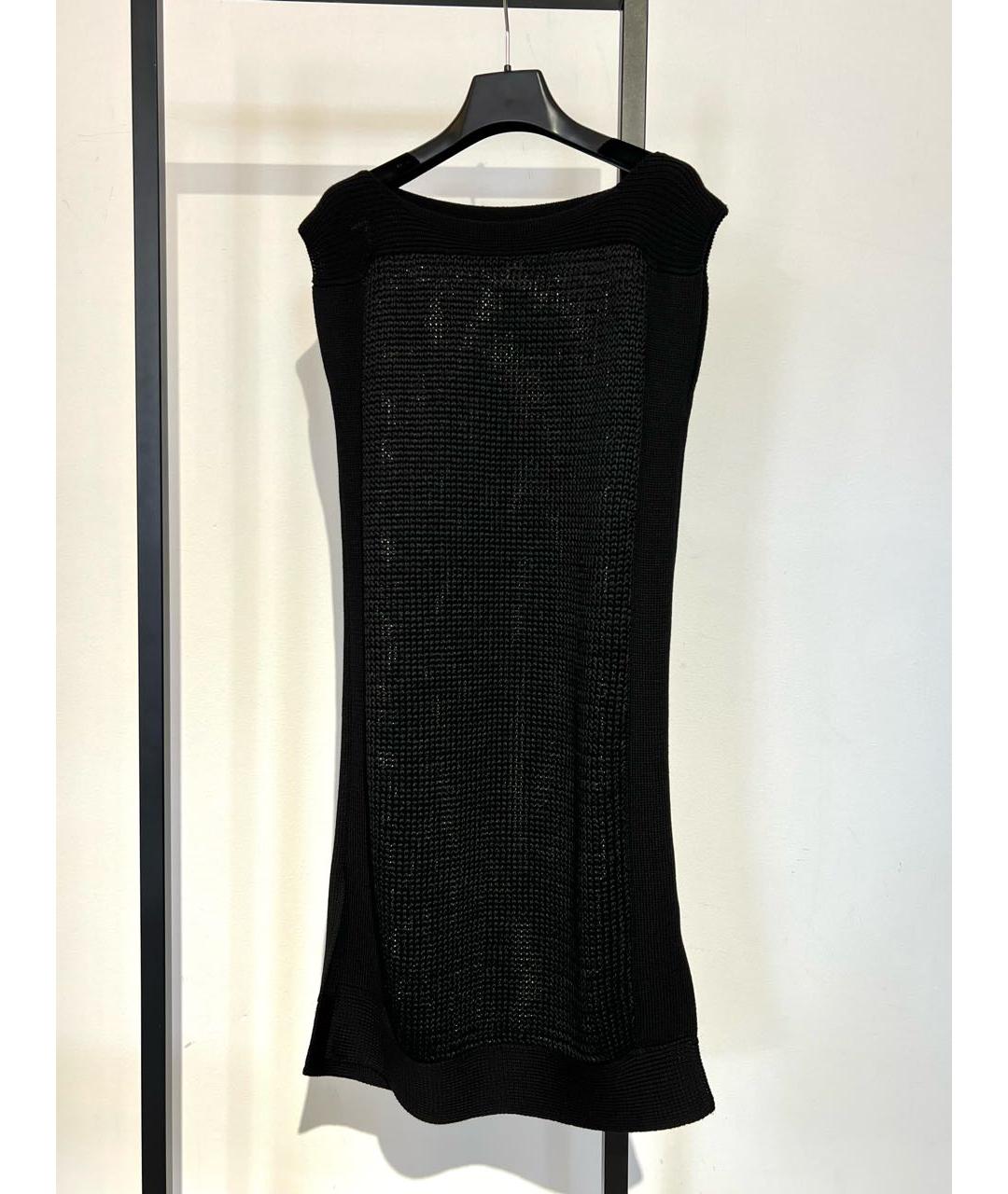 HERMES Черное шелковое платье, фото 9