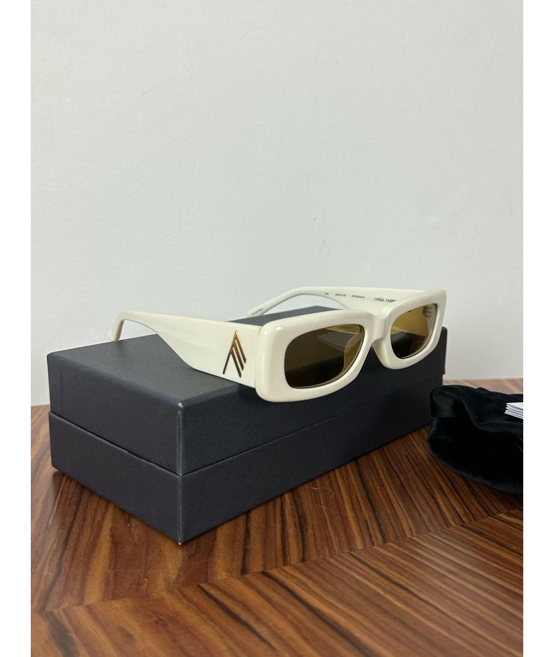 THE ATTICO Бежевые пластиковые солнцезащитные очки, фото 4